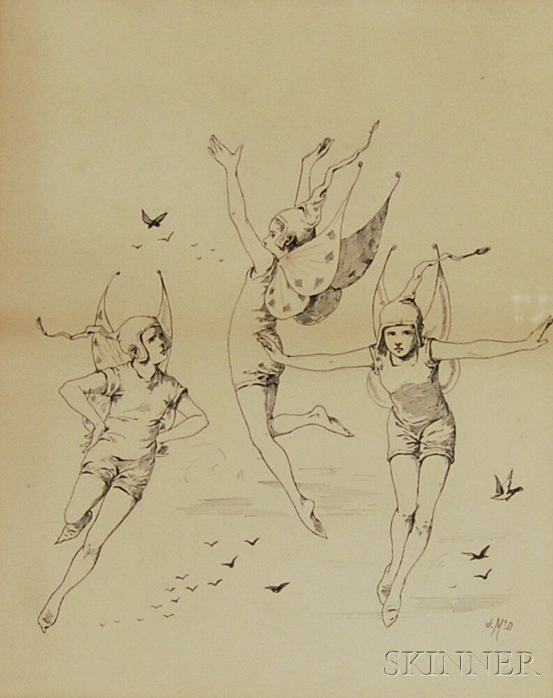 Appraisal: Jessie McDermott American th Century Three Foolish Fairies for St