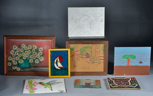 Appraisal: AMERICAN PAINTING GROUPpaint on canvas and board all items have