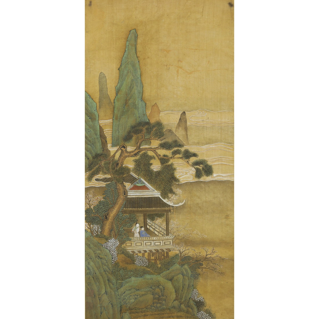 Appraisal: ATTRIBUTED TO GU JIANLONG - - SCHOLAR AND ATTENDANT Attributed