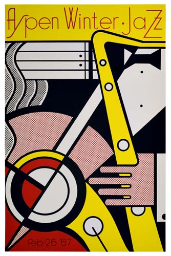 Appraisal: ROY LICHTENSTEIN ASPEN WINTER JAZZ x inches Conditon A Paper