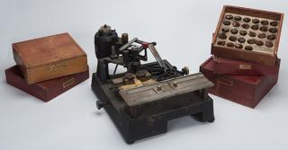 Appraisal: Dice Stamping Machine and Five Boxes of Metal Stamping Dies