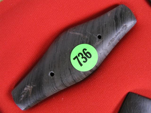 Appraisal: Gorget expanded center dark green banded slate polished '' x