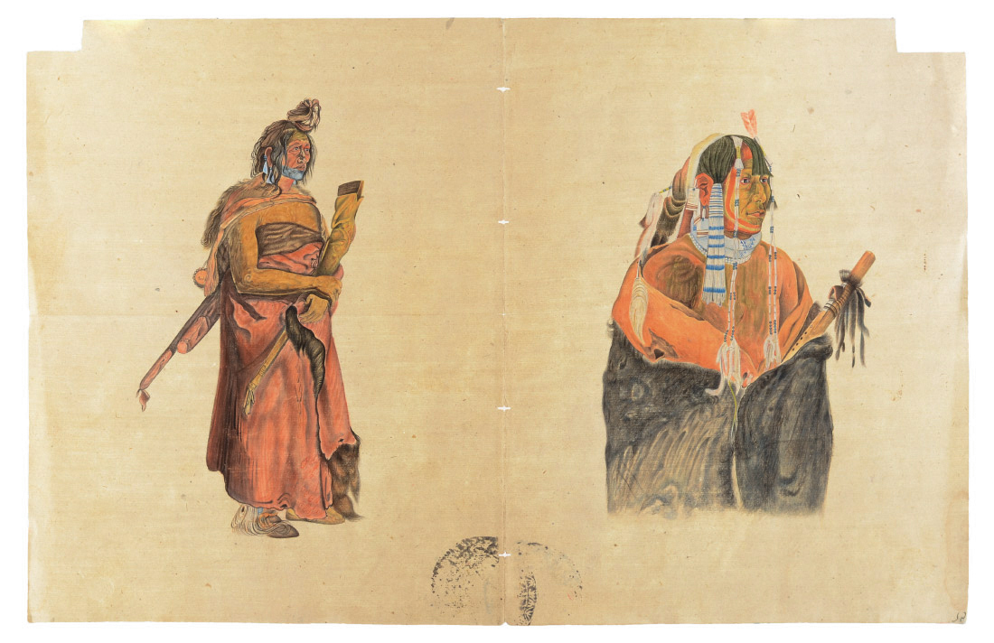 Appraisal: BODMER Karl attributed Swiss - Gouache paintings of Native American