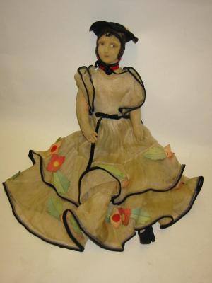 Appraisal: An early th century Lenci felt Spanish lady doll with