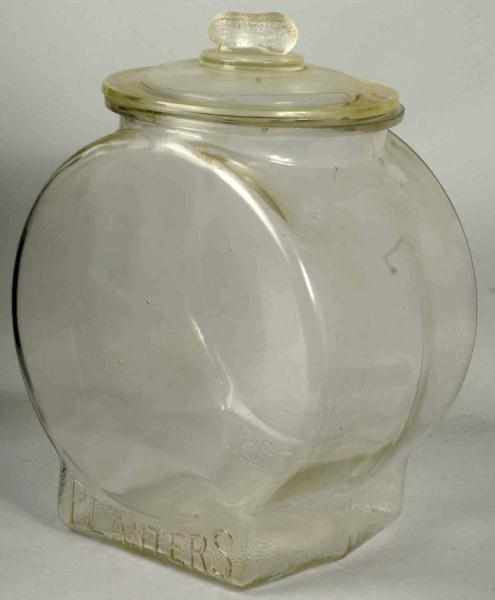 Appraisal: Planters Peanut Fishbowl Jar Description Five chips on lid one