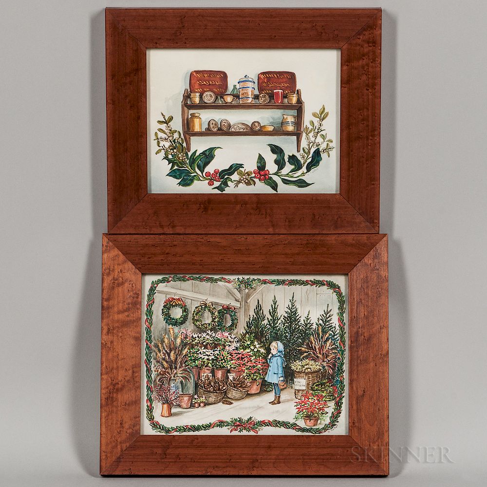 Appraisal: Tasha Tudor New Hampshire Vermont Massachusetts - Two Country Scenes