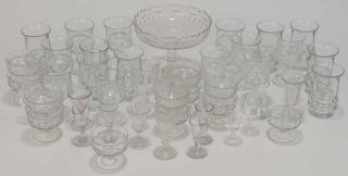 Appraisal: Group of Pieces Glassware thirty one pieces clear King's Crown