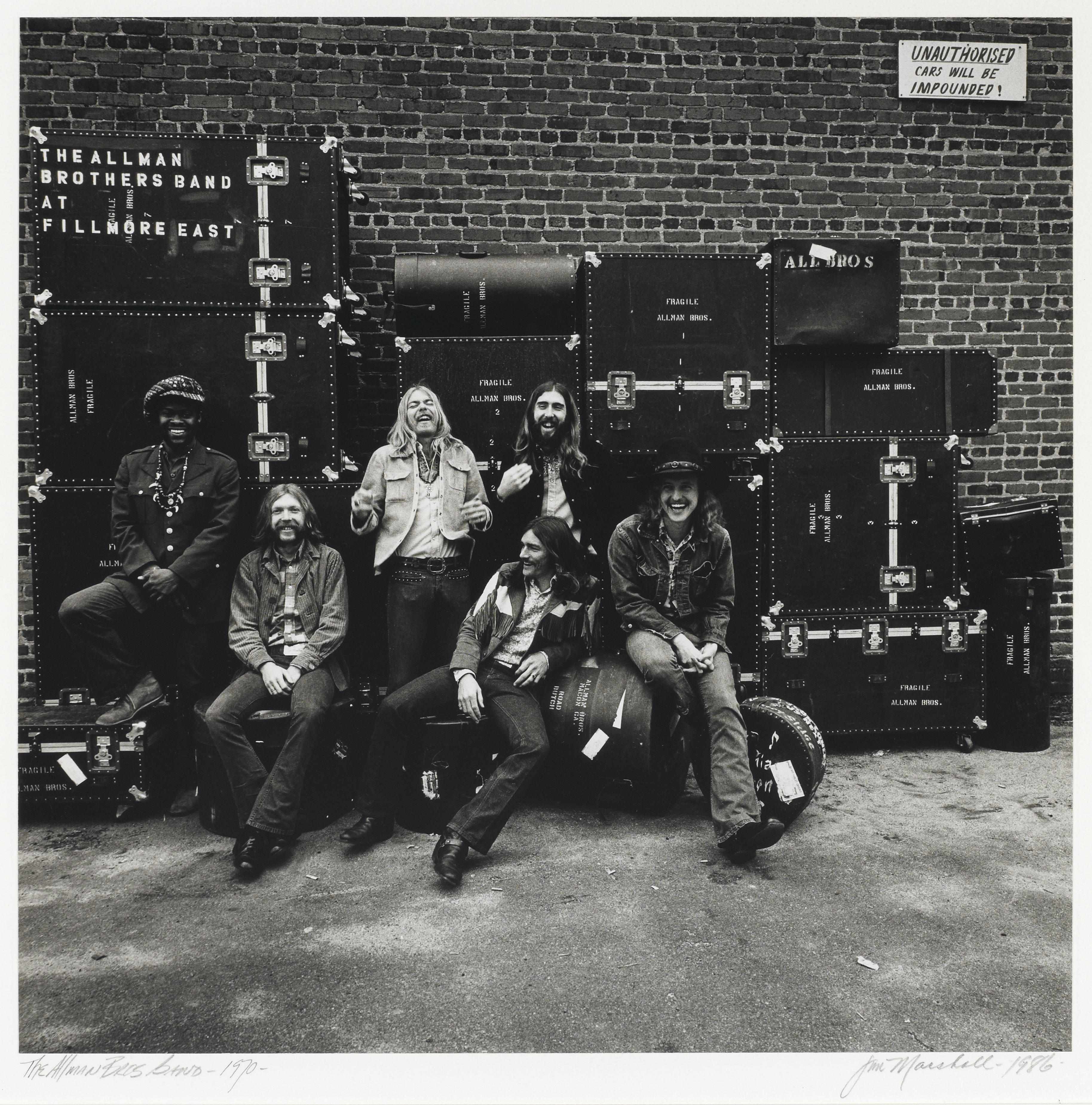 Appraisal: Rock Roll Memorabilia A Jim Marshall photograph of the Allman