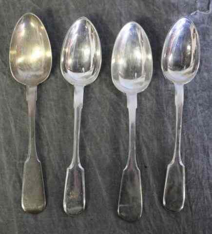 Appraisal: Russian Silver Tablespoons Marked W K and additional marks From