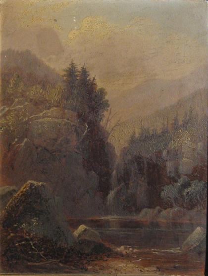 Appraisal: ATTRIBUTED TO BENJAMIN CHAMPNEY american - LANDSCAPE Oil on canvas