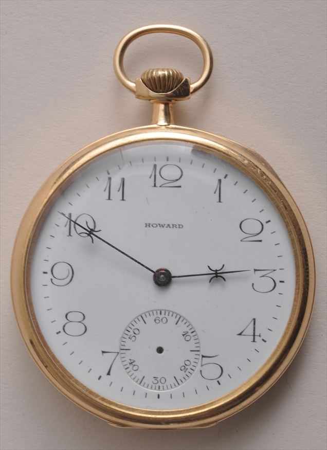 Appraisal: GOLD POCKET WATCH BY HOWARD in diam