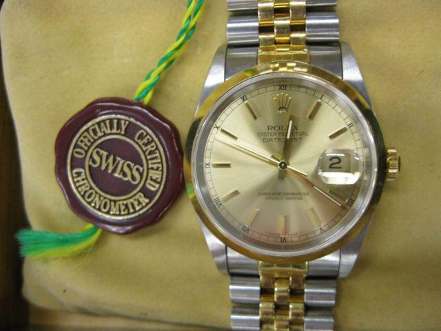 Appraisal: Rolex Man's Wristwatch k gold stainless oyster perpetual date just