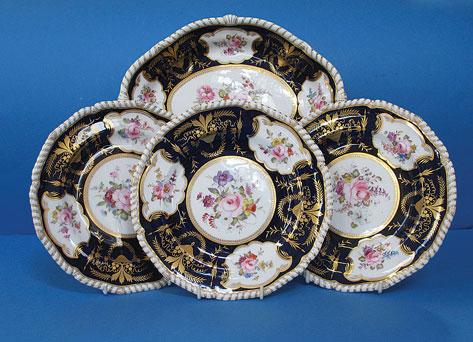 Appraisal: A ROYAL CROWN DERBY PART DESSERT SERVICE the blue ground