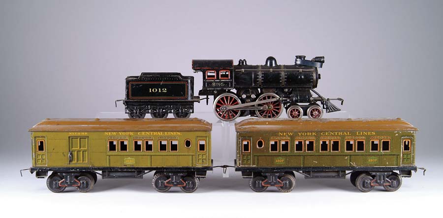 Appraisal: LOT OF FOUR BING TOYS INCLUDES LOCOMOTIVE WITH TENDER AND