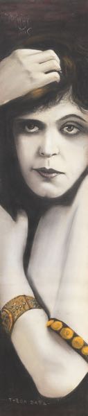 Appraisal: WILLIAM ELY HILL AMERICAN - x Theda Bara Pastel illustration