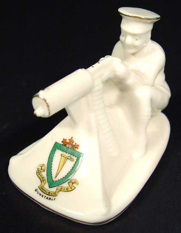 Appraisal: Arcadian military crested china figure ' Tommy and his machine