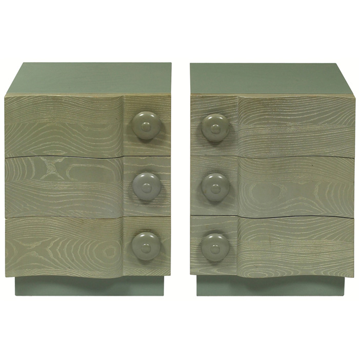 Appraisal: James Mont nightstands pair by James Mont Designs each with