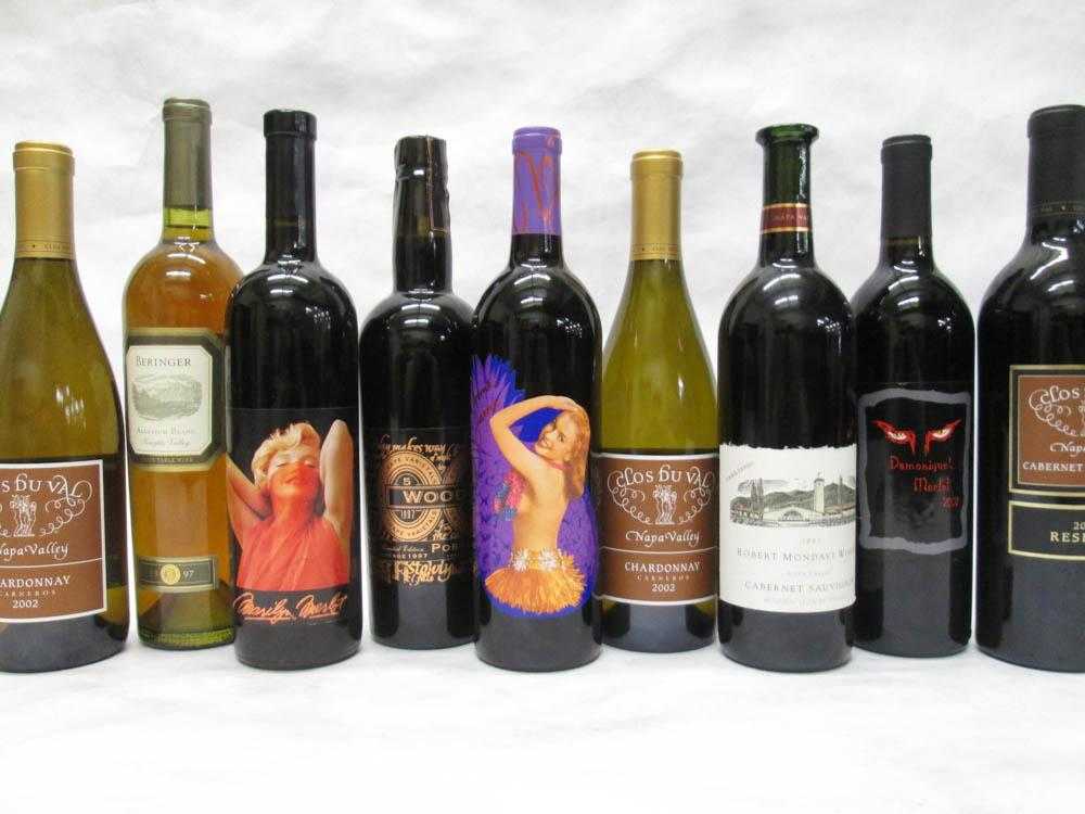 Appraisal: FIFTEEN BOTTLES OF VINTAGE CALIFORNIA WINE Beringer Alluvium Blanc Knights