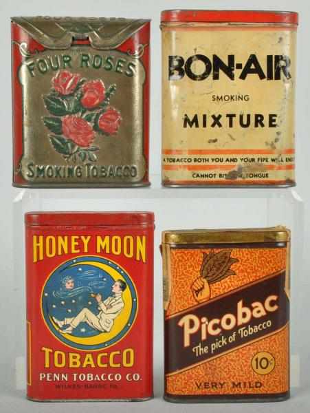 Appraisal: Lot of Vertical Pocket Tobacco Tins Description Includes Honeymoon Picobac