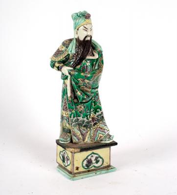 Appraisal: A Chinese famille verte figure of a bearded man th