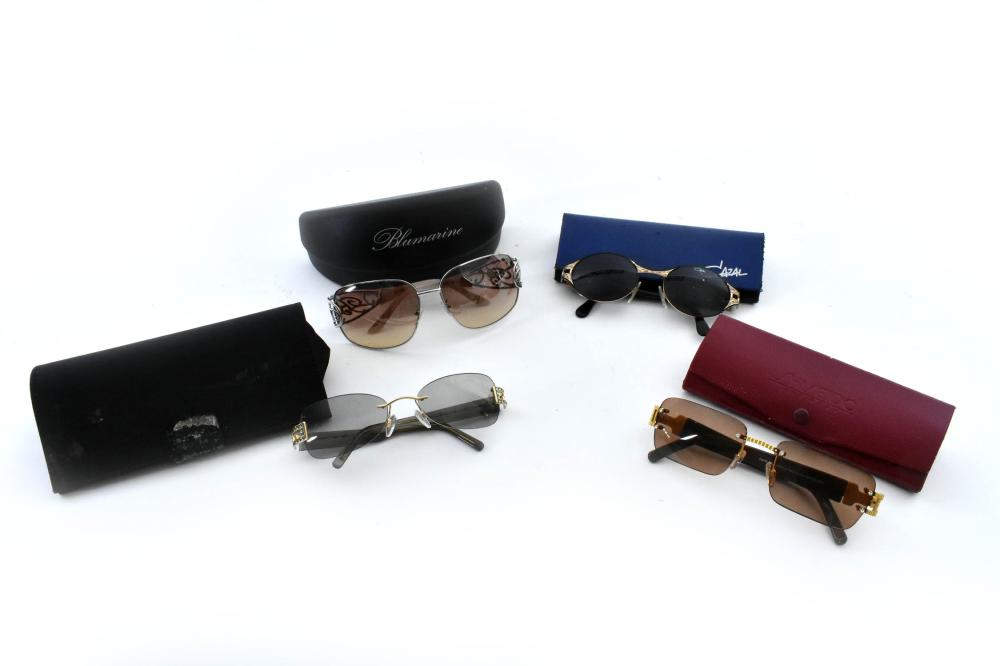 Appraisal: FOUR PAIRS OF DESIGNER SUNGLASSESAll marked Comprising a David Eden