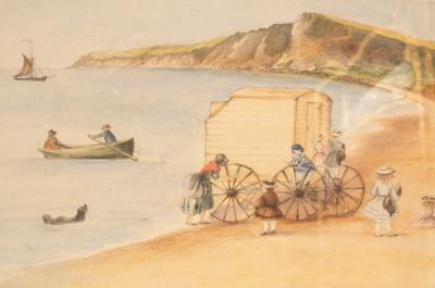 Appraisal: The Templar and Nicolette Children at Salcombe watercolour cm x