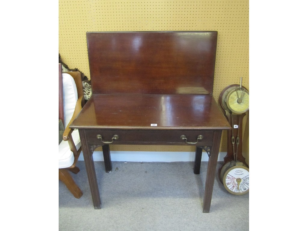 Appraisal: th century mahogany turnover tea table