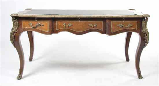 Appraisal: A Louis XV Style Parquetry and Gilt Bronze Mounted Bureau