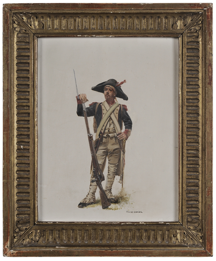 Appraisal: Edouard Jean Baptiste D taille French - French Infantryman signed