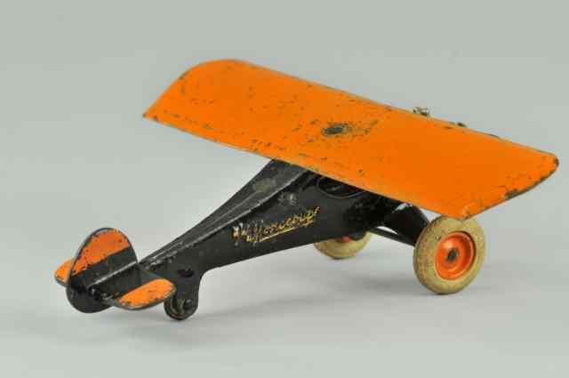 Appraisal: ARCADE ''THE MONOCOUPE'' c cast iron black fuselage with orange