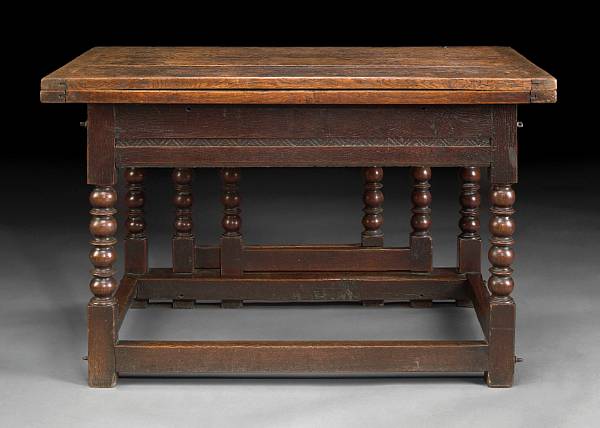 Appraisal: An unusual William and Mary oak gateleg table English or