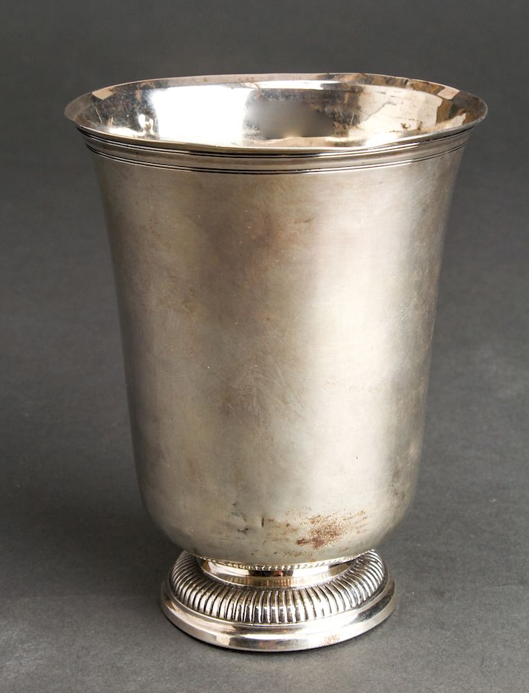 Appraisal: Louis-Jacques Berger French Silver Beaker Louis-Jacques Berger Paris French silver