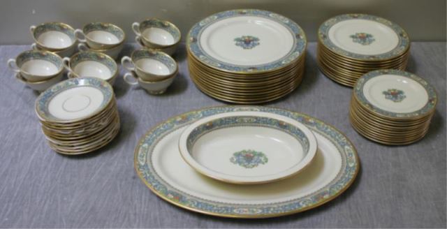 Appraisal: Lenox Lot of Auburn Porcelain Dinner Servicefor Including plates plates