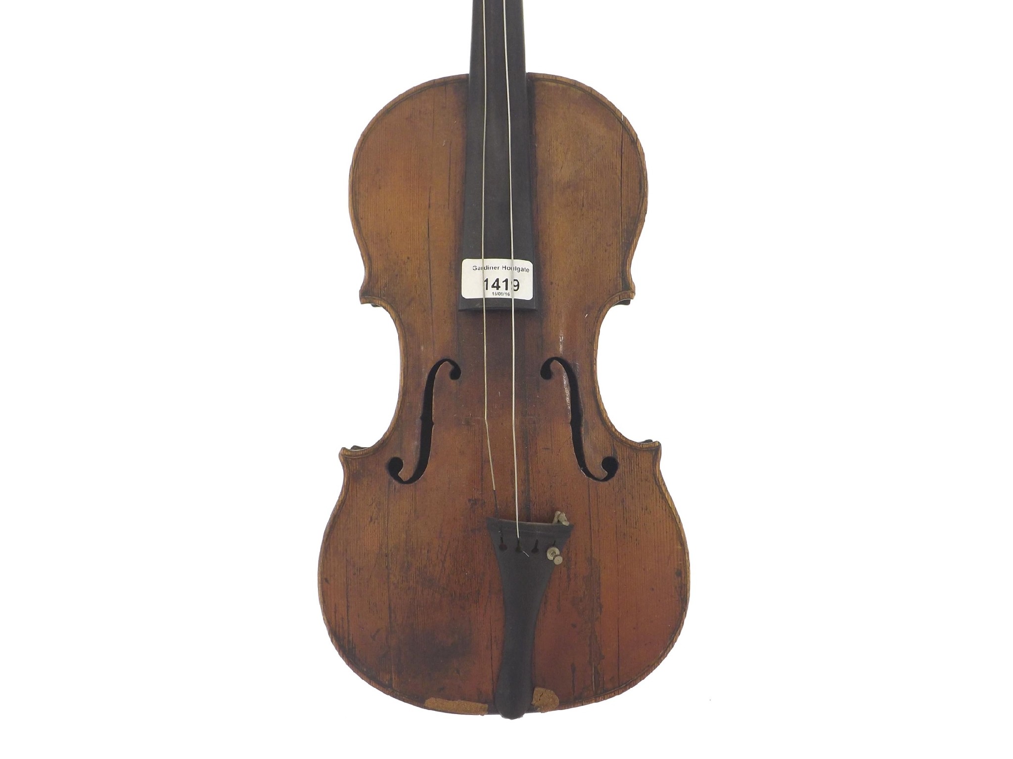 Appraisal: Interesting Parisian School violin labelled Antonio Nigrini fecit in Milano