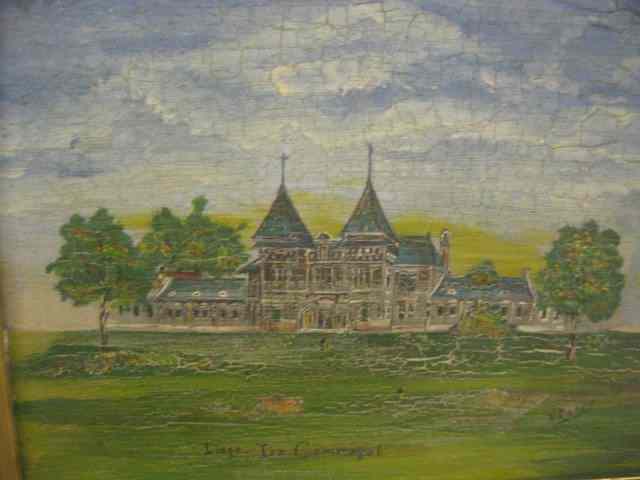 Appraisal: N Damen Oil large estate on panel image area ''