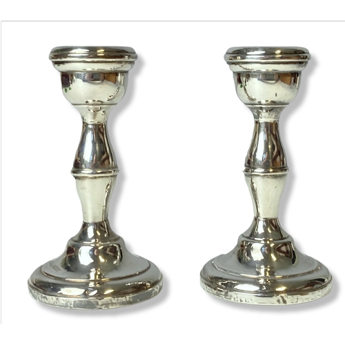 Appraisal: A Pair of Stephen J Rose Silver candlesticks Hallmarks for