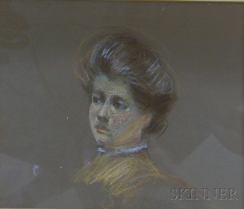 Appraisal: Framed Pastel on Paper Portrait of a Woman in the