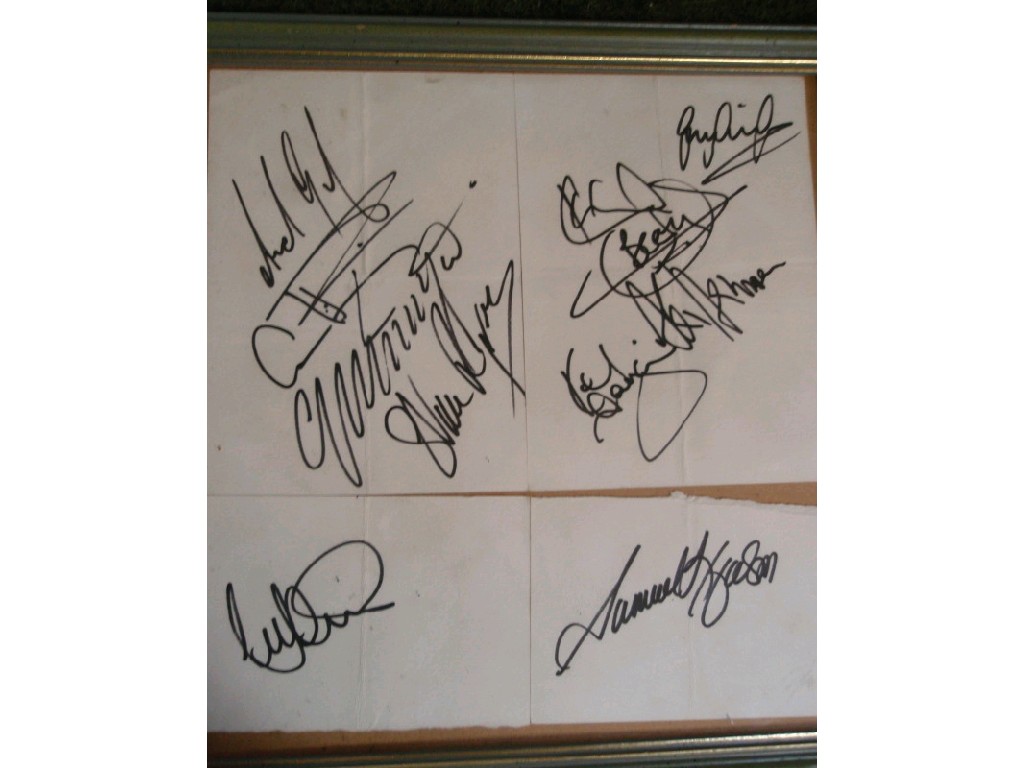 Appraisal: A collection of autographs from the Dunhill Links golf tournament