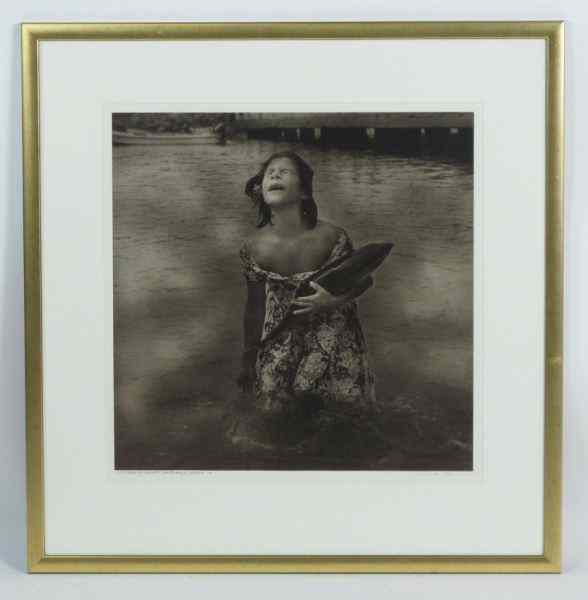 Appraisal: David M Spear NC ''Chica con Pescado''photograph dated signed at