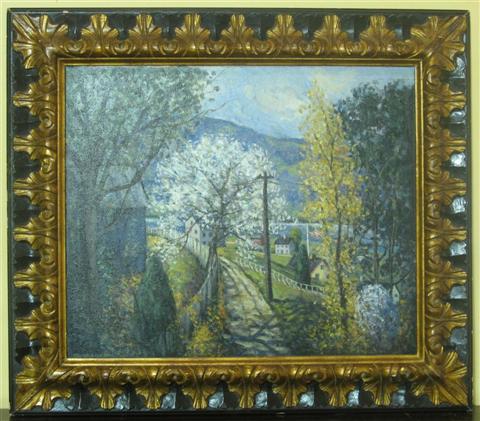 Appraisal: RON VAN SWERINGEN SPRING LANE Oil on canvas Framed lower