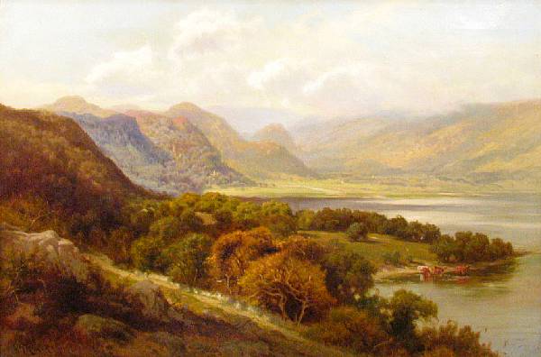 Appraisal: Edward Henry Holder British active - An extensive landscape with