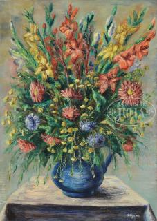 Appraisal: ALZIRA BOEHM PEIRCE American - MID SUMMER BOUQUET Oil on