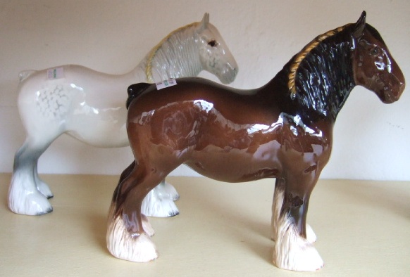 Appraisal: A Beswick shire horse brown gloss and one other in