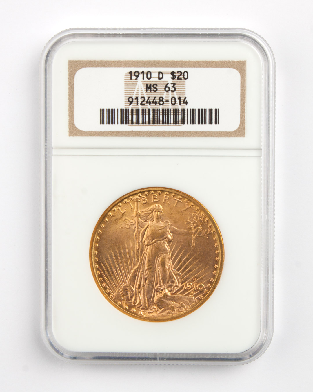 Appraisal: United States gold double eagle -D St Gaudens type MS-