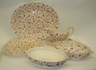 Appraisal: A FIFTY PIECE COPELAND SPODE CHINA SET in the Rosebud