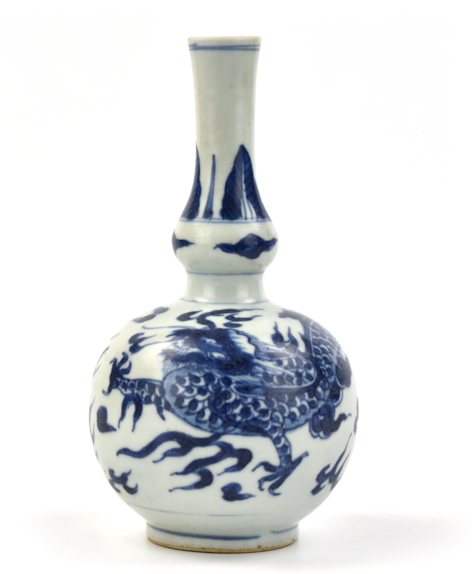 Appraisal: Chinese Shunzhi- Kangxi period potted with a globular lower bulb