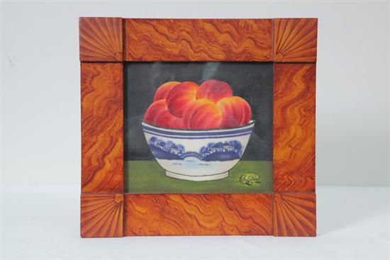 Appraisal: FRAMED THEOREM A Petra Haas theorem of peaches in a