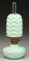 Appraisal: SCARCE ACME MINI LAMP S - Light green milk glass