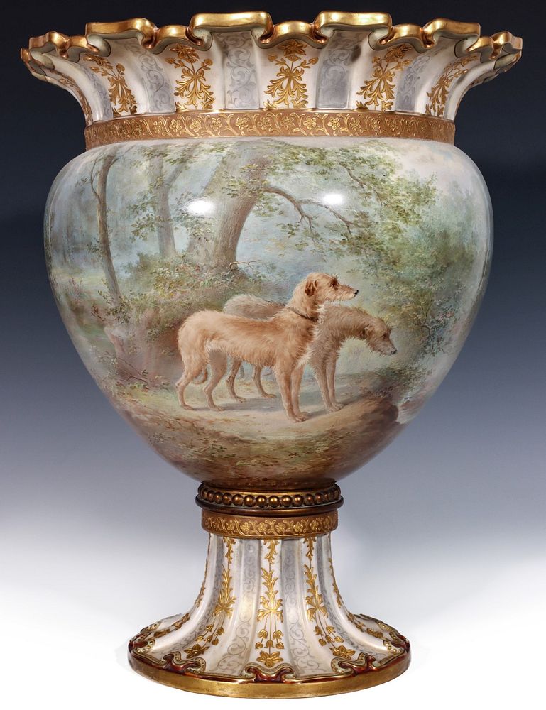 Appraisal: IMPORTANT DOULTON JARDINIERE FOR TIFFANY BY HY MITCHELL The monumental