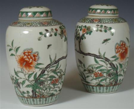 Appraisal: A pair of late th early th century Chinese famille